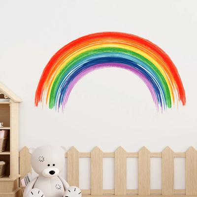 1Pc Watercolor Rainbow Wall Sticker Furniture Kids Room Decor Children's Room Bedroom Decoration Baby Living Room Wall Decals