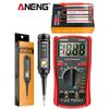 Portable ANENG DM850 Digital Multimeter 1999 Counts AC/DC Votage Ohm Current Detector Ammeter+B15 Voltage Tester Pen Electrician Tools Digital Display
