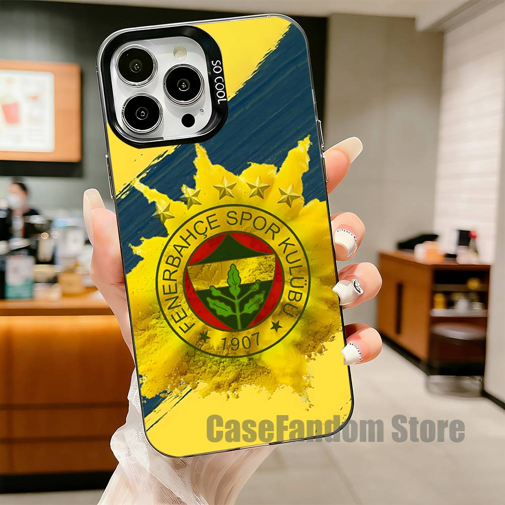 Turkey F-FenerbahceS-E For iPhone 17,16,15,14,13,12,11,Pro,MAX,Plus Black Shockproof Candy Matte Cover