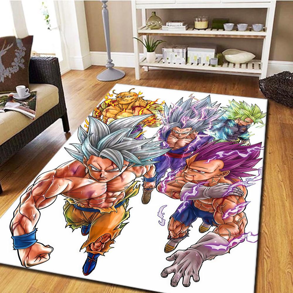 Son Goku Carpet, Digital Printed Floor Mat for Living Room, Cool Movie Home Decor Rug, Bedroom Mat -HYQ18
