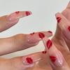 3D warmer roter Lippenabdruck Valentinstag Nagellack Europäischer und Amerikanischer Heißverkauf Lange Ballettpink Manicure Falscher Nagel