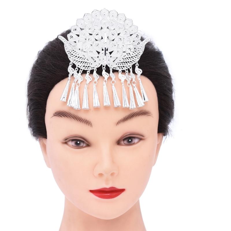 Glinting Tassels Hair Jewelry Queen Headdress for Pageant Proms Bridal Wedding Bridal Wedding Headwear