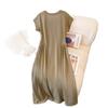 [Special shot] Casual temperament V-neck short-sleeved dress summer large size fat mm pear-shaped figure waist display