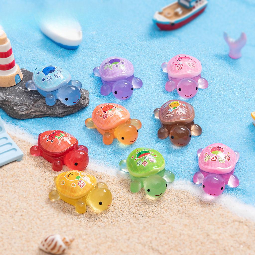 Mikrokrajina Svítící ve tmě Ovocná Želví Dvojice Dotek Kutilství Dekorativní Doplňky Želva Mini Pryskyřičná Drobnost