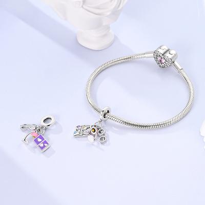 Copper Desk Lamp Notebook Glasses Original Pendants Bracelet Charms Jewelry Party Beads Diy Trendy Gifts