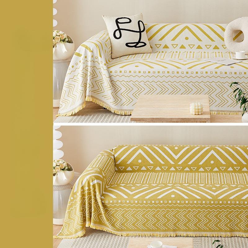 

Chenille Thickened Non-Slip Modern Simple Sofa Towel Cover Cloth Summer Four Seasons Universal Sofa Cover Cover All Inclusive 180*130cm жовтий