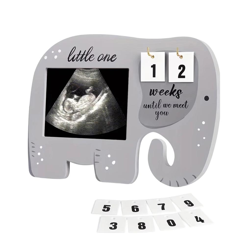 Sonogram Picture Frame Ultrasound Photo Display With Baby Countdown Weeks Pregnancy Announcement Baby Gender Reveal Gift New Mom Parents
