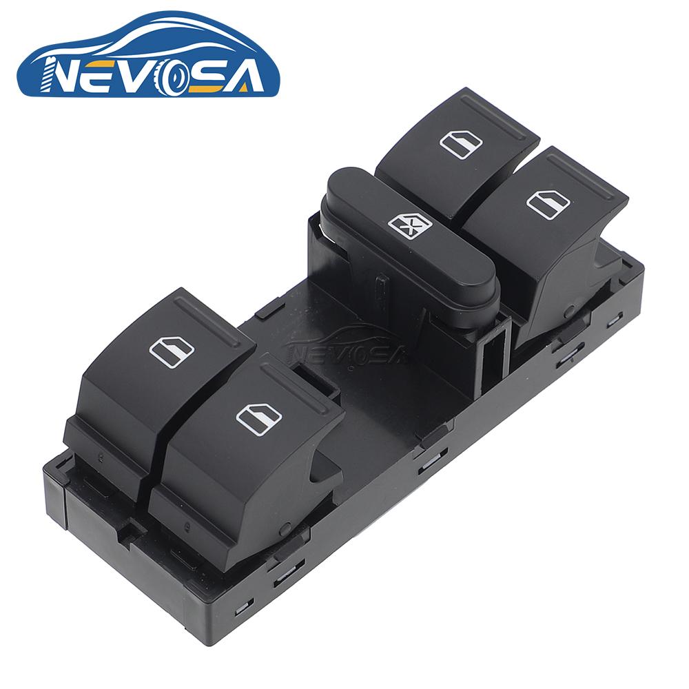 NEVOSA 1K4959857B Power Master Window Switch For SEAT VW Golf 5 6 Plus Jetta MK5 Mk6 GTI Tiguan Touran Passat B6 B7 3C Polo 6R 1