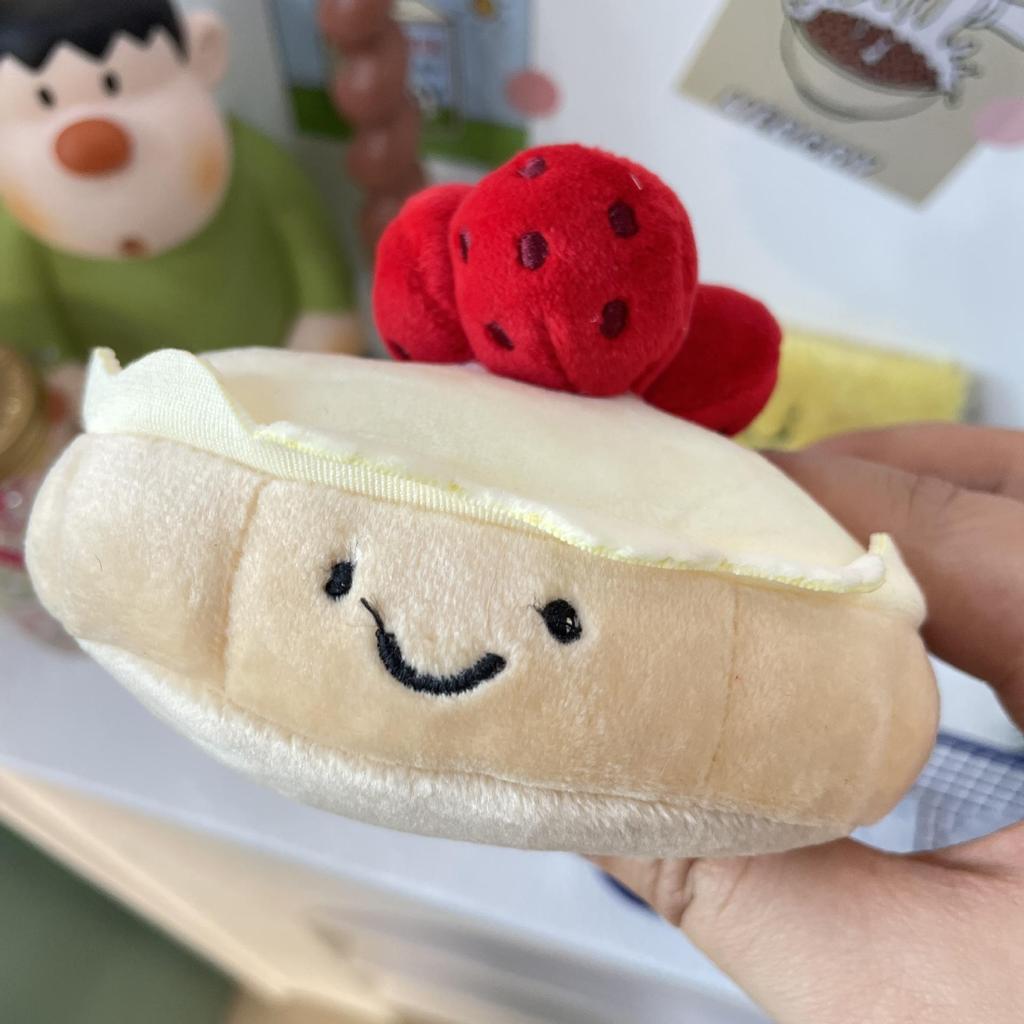 Roztomilý Kreslený Hamburger a Hranolky Plyšový Batoh Přívěsek na Klíče Panenka