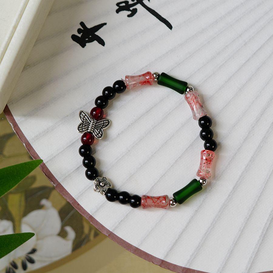 Новый керамический браслет ручной работы с бусинами в китайском стиле, национальный тренд, креативный бамбук, национальный стиль, литературный киоск, браслет, украшение