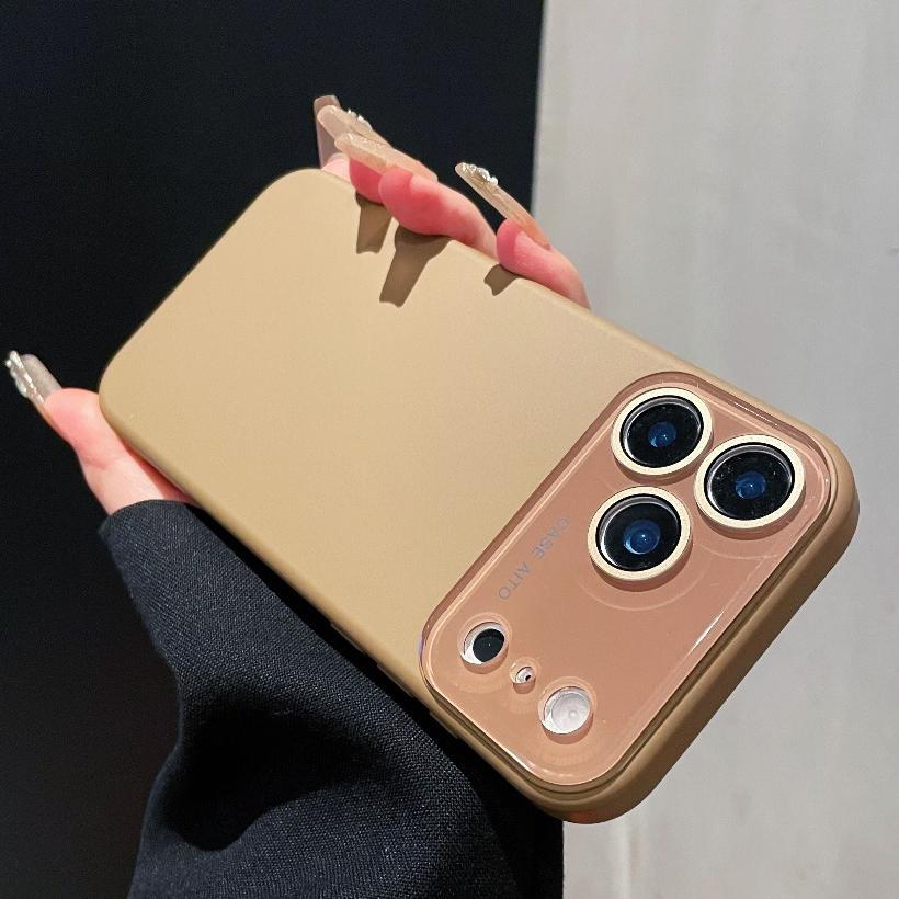Original Liquid Silicone Phone Case For iPhone 17 16 15 14 13 Pro Max 17Pro 16Pro Glass Camera Protection Shockproof Back Cover