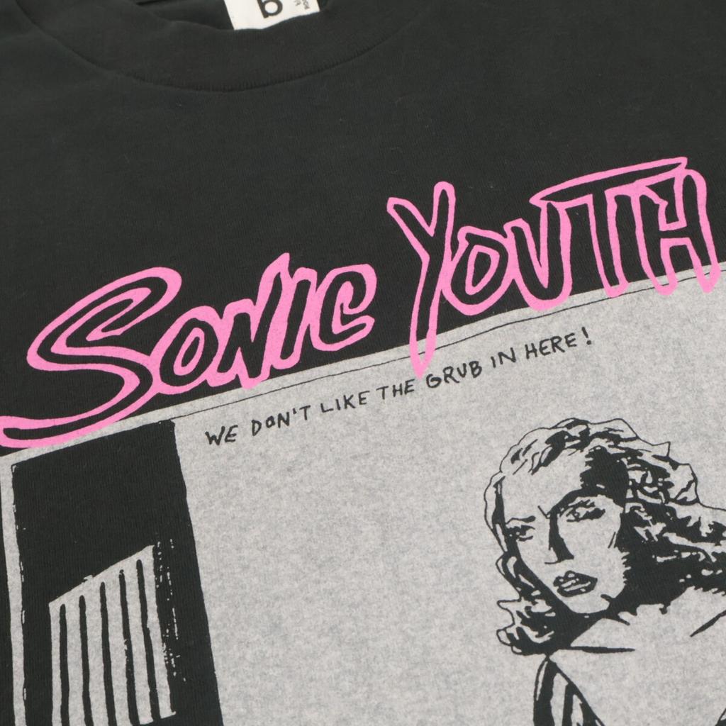 blurhms [x Sonic Youth] Black "We don't like" Print Tee T-shirt tops 4 blackUsed