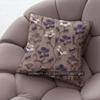 Purple Floral Embossed Style Throw Pillow Covers Pattern Cushion Cover Suitable For Sofa Bedroom Car Pillow Cover