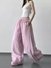 Pantalones de chándal anchos con cordón para mujer - Casual, Adelgazantes y con caída Estilo 2026