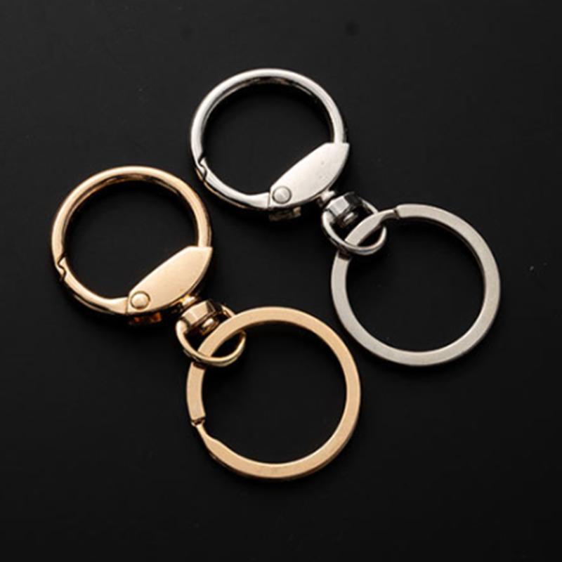 1PCS Double O Pening Swivel Keychain Clips Round Spring Clasp Hooks Snap Rings For Lanyards Crafts Camping Hiking Gift