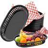 20Pcs Bread Serving Tray Basket Food Tray Basket Plastic Tray Fast Food Burger Fries Chicken Hot Dog