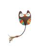 Cat Feather Teaser Toy Plush Animal Head Design with Beads and Feathers Attached Interactive Pet Toy for Cats