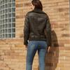 Fur and Fur Integrated Winter Jacket for Women Warm Suede Jacket European and American Leather Jacket with Waist Belt and Lapel Jacket for Women