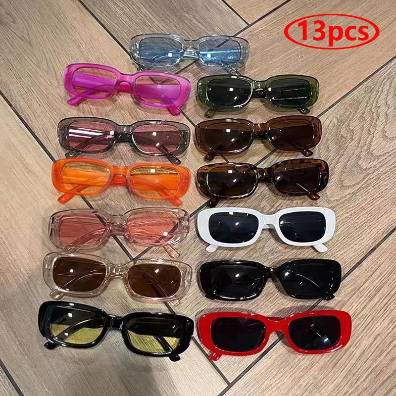 New Small Sunglasses Women Men Trendy Vintage Brand Designer Hip Hop Square Black Sun Glasses Female Eyewear Uv400