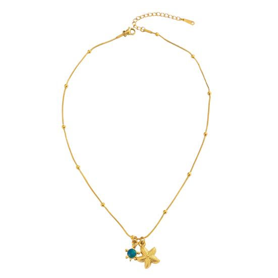 Pendant Necklace with Marine Theme Small Pendants Decor A