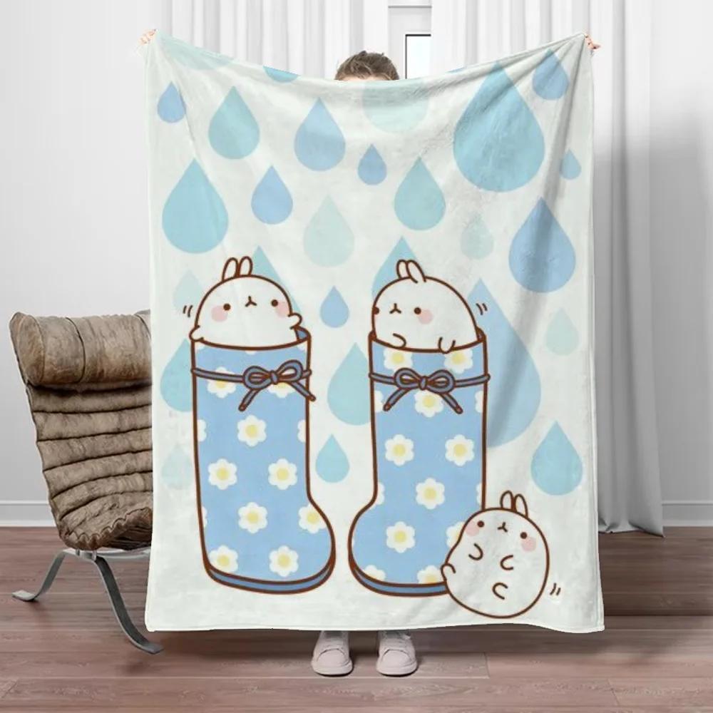 

Molang Cute Throw Blanket for Sofa Luxury Bedding Custom Blankets Characters Velvet Blanket Oversized 200x300 Blankets & Throws 75x90cm