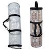 Christmas Wrapping Paper Storage Bag with Handle Transparent Zipper Closure Waterproof PVC Xmas Gift Wrap Paper Organizer