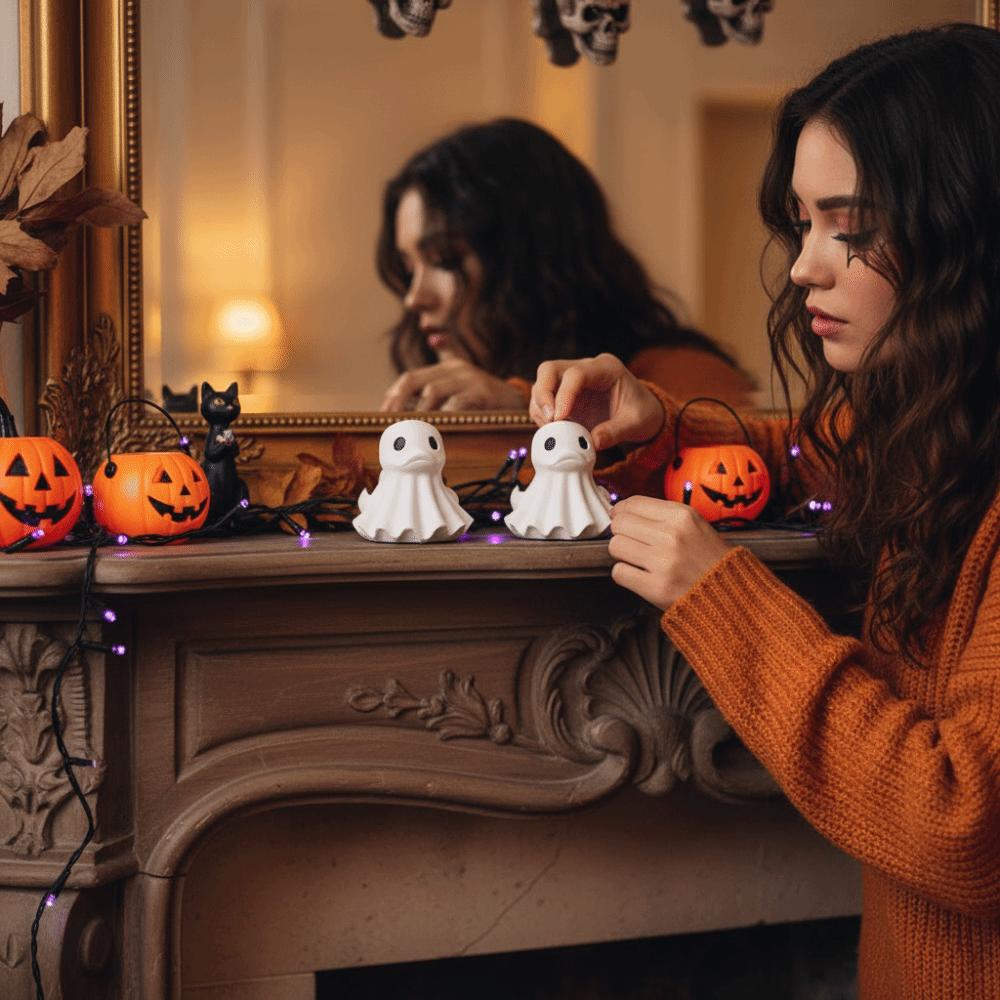 Lightweight Halloween Ghost Duck PLA Creative Ghost Duckling Spooky Desktop Ornament  Room Table