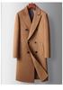 Cappotto di Lana Doppiopetto da Uomo di Media Lunghezza con Collo da Abito - Collezione Autunno/Inverno 2025