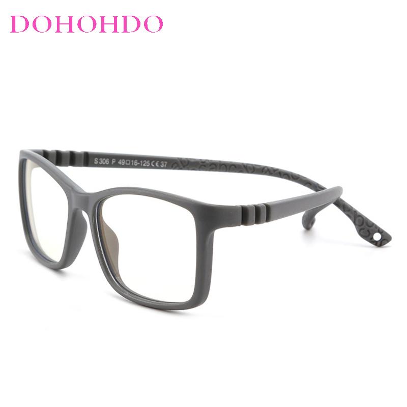 

DOHOHDO Children Anti Blue Light Glasses Silicone Kid Boy Girls Ipad Tablet Handphone Gaming Computer Without Graduation Glasses серый