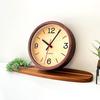 KATOMOKU Muku Clock 20 Walnut Wall Clock with Continuous Second Hand km-136WARC 220mm (Radio-Controlled Clock)