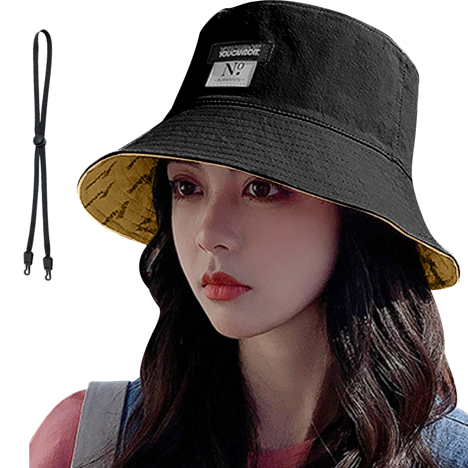 

Шляпа с защитой от УФ-излучения для двусторонней защиты от УФ-излучения Однотонная Английский Маленькое лицо Поставляется со шнурком Номер Черный [Lhyxuuk] Женщины, Защита, Защита, &