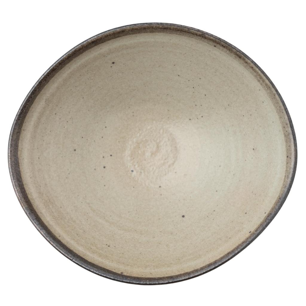 Marui Seito Shigaraki Ware Hechimon Bowl, Diameter: Approx. 16cm, River Whale Design, Beige, MR-3-4173