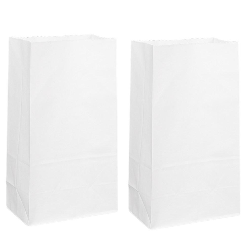 50Pcs Eco Friendly Kraft Paper Bags Square Bottom Grease Resistant Waterproof for Party Favors Small Gifts Baked Goods Snacks