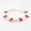 For Gift Pink Tourmaline Gemstone 925 Sterling Silver Jewelry Handmade Bracelet RB-6-11