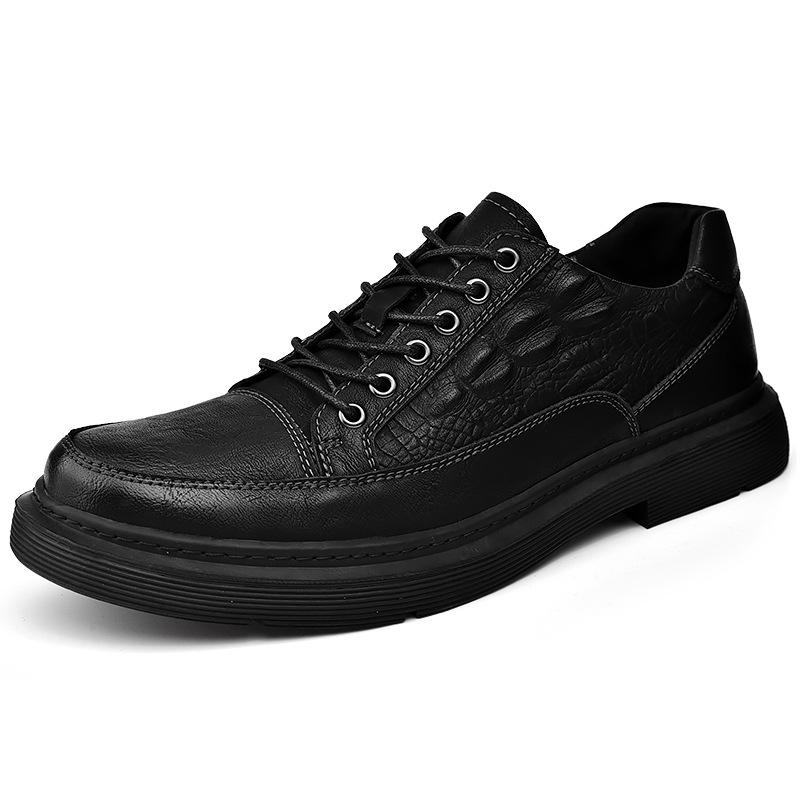 Men s Plus Size Crocodile Grain Genuine Leather Casual Business Shoes 39