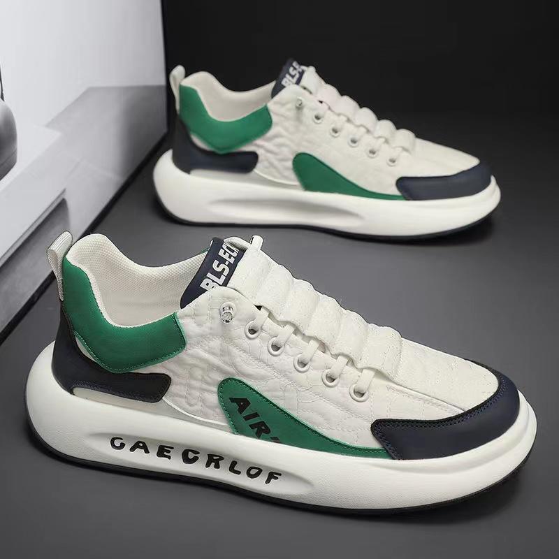Contrast Color Designer Men Sneakers Shoes Tennis Sports Leather Autum Non-slip Walking Shoes Vulcanized Casual Shoe for Male