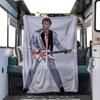 1pc Rock Star Johnny Hallyday Blanket, Al Season Lightweigh Poster Blanket Home Office Outdoor Nap Multifunc Poster Blanketional Blanket