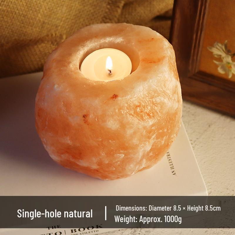 Himalayan Natural Crystal Salt Lamp: Aromatherapy Night Light Candlestick Gift Ornament