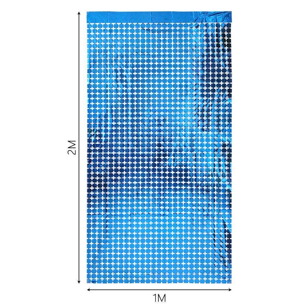 Small Size Square Rainsilk Curtain Square Shape Background Decoration Laser Curtain  Theme Party
