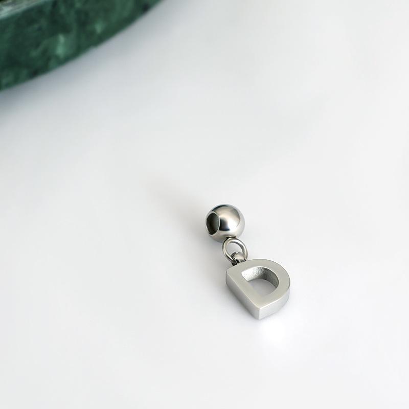 DIY Sliding Chain Alphabet Number Pendant Necklace Personalized Jewelry