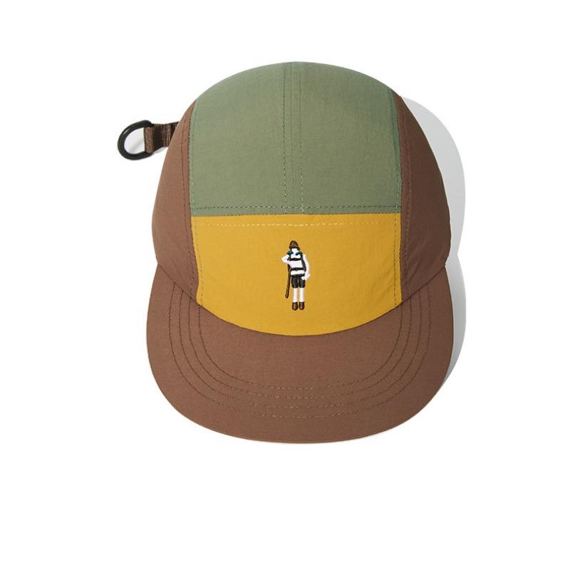 

Parent-child splicing cap Women s summer quick-drying breathable cap Men s outdoor color matching soft top baseball cap Children (50-54) оливковый