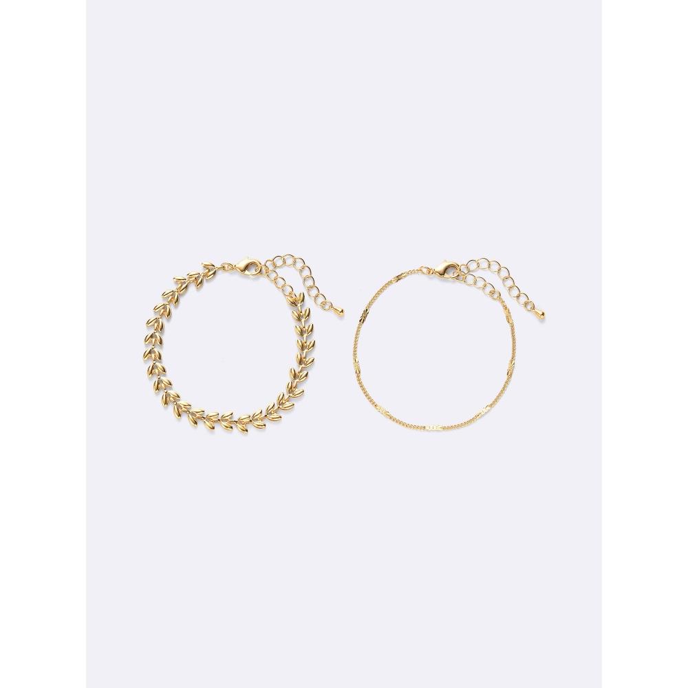 GU by Uniqlo Leaf Chain Bracelet 2p