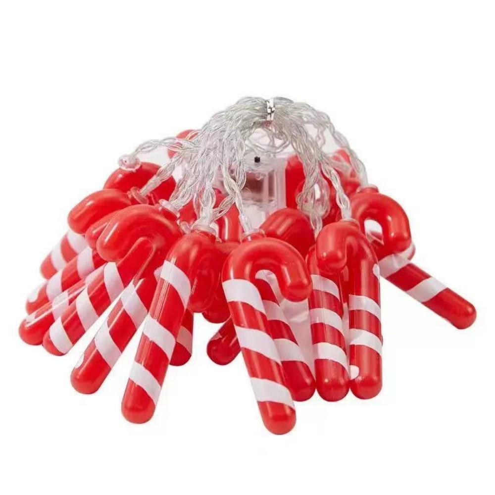 Red Candy Cane LED String Lights for Christmas Tree Decoration