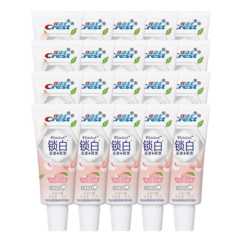 Crest Dual-Color Whitening Toothpaste with Okayama White Peach Flavor
