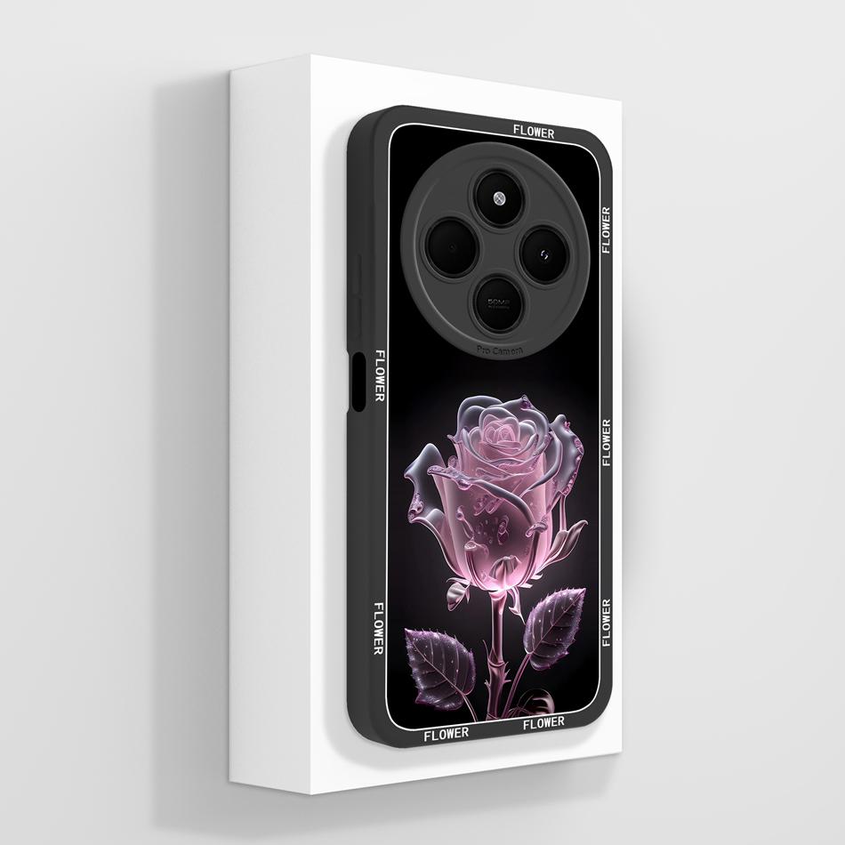 Per Custodia Telefono POCO C75 Carino Cuore Gatto Morbido Silicone Liquido Cover Posteriore Per Xiaomi Poco C 75 Protezione Completa Anti Caduta Funda Capa