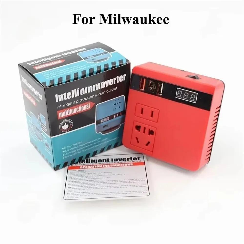 120W Lithium Battery Inverter DC 18-21V to AC 220V Electric Tool Power Inverter Compatible with Makita Brand for Power Tools