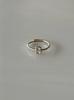 Mosxe [925 Silver] Center Initial Ring (A~Z) (A Type)