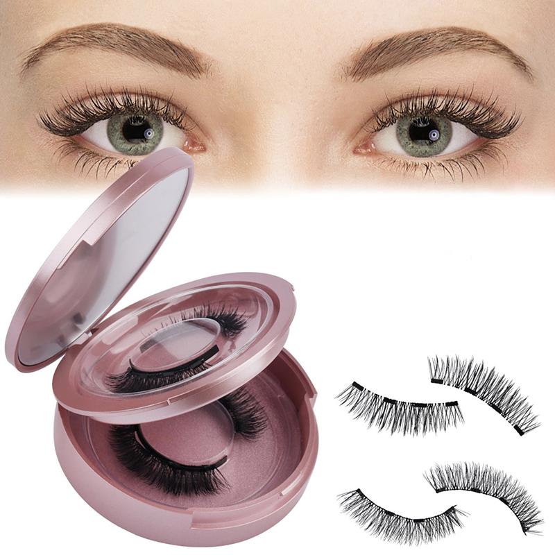 Eyelash Storage Box 2 Layers Circle Eyelash Box With Mirror Empty Travel Eyelash Storage Case Organizers