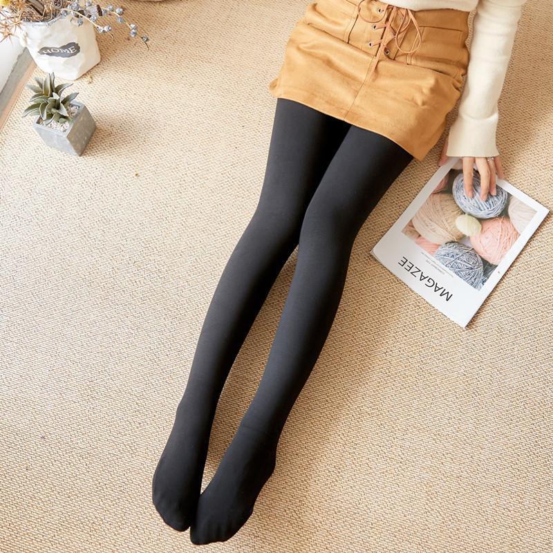 Autumn and winter new velvet thickened imitation nylon pantyhose bare leg leggings pantyhose with foot artifact beautiful legs skin tone leggings