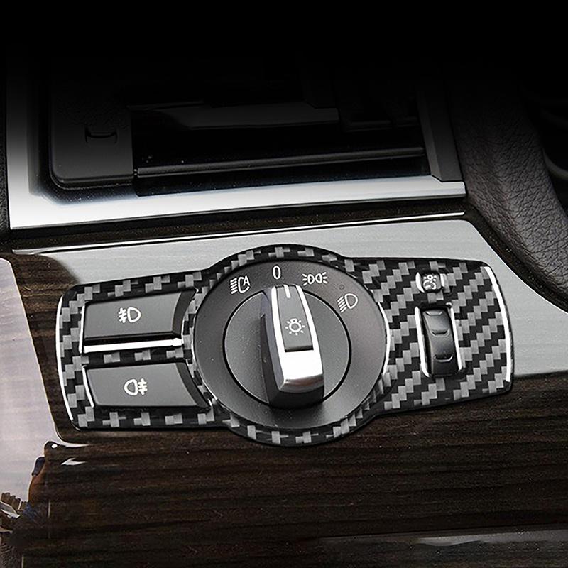 Decoración de Marco de Palanca de Cambios de Fibra de Carbono Para BMW Serie 5 GT F07 2010-2017 Estilo de Coche Cubierta de Botones Elevacristales